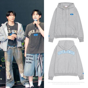 SUPERJUNIOR20周年演唱会SS10日本站周边同款卫衣服拉链连帽开衫