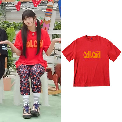 newjeans姜海粼谐潾同款短袖T恤