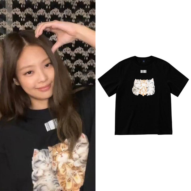 blackpink金珍妮同款短袖T恤