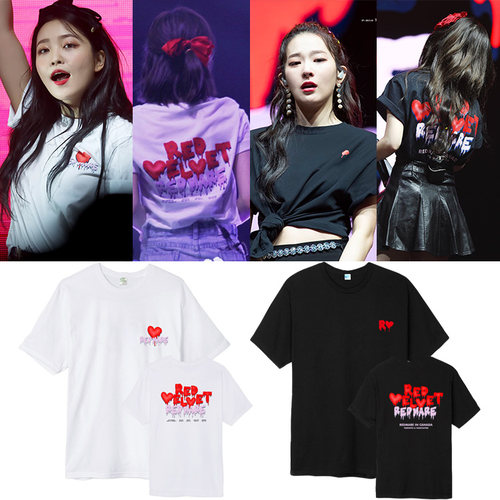 redvelvet姜涩琪裴珠泫朴秀荣孙胜完金艺琳演唱会周边同款短袖T恤