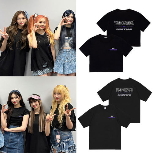 STAYC世巡演唱会TEENFRESH周边裴秀珉沈姿润同款衣服宽松短袖T恤