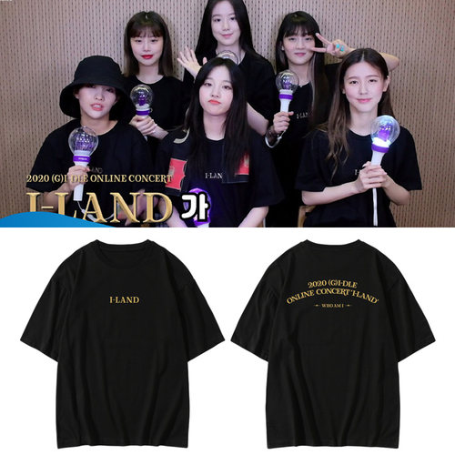 GIDLE组合ILAND  WHO AM I演唱会周边同款短袖T恤宽松印花打歌服