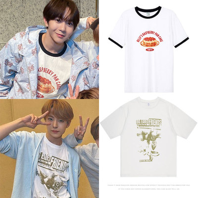 NCTWISH广濑辽得能勇志同款衣服宽松休闲百搭男女装印花短袖T恤夏