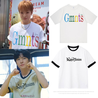 NCT WISH得能勇志周边穿搭衣服同款短袖T恤纯棉印花宽松上衣男女