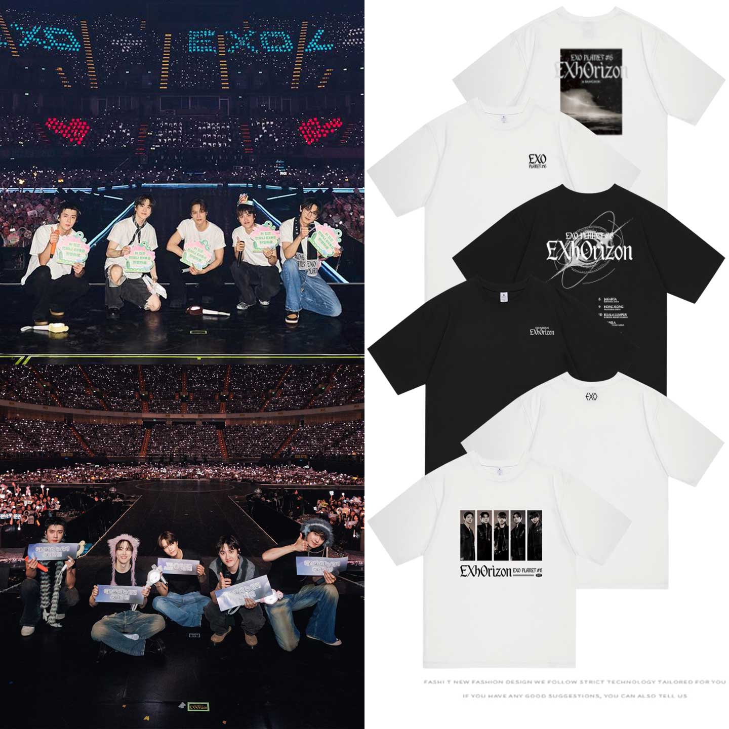 EXO2026六巡演唱会曼谷台北香港站周边衣服同款短袖T体恤纯棉印花