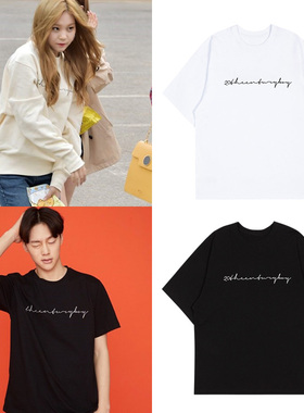 GFRIEND金艺源权玄彬同款t恤宽松半袖男女夏季短袖打底衫
