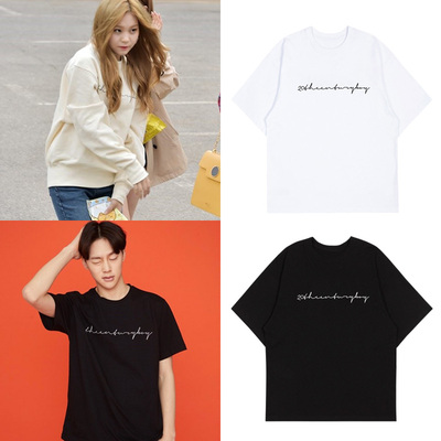 GFRIEND金艺源权玄彬同款t恤宽松半袖男女夏季短袖打底衫