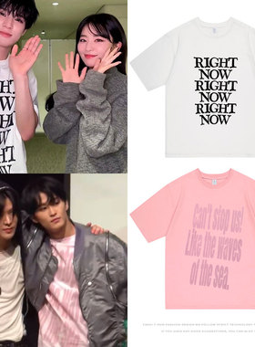 NCT DREAM李帝努李马克同款衣服宽松休闲百搭男女装印花短袖T恤夏