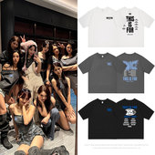 FOR周边同款 短袖 TWICE世巡演唱会THIS T恤纯棉宽松印花打底衫
