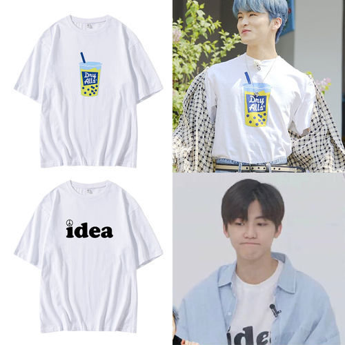 NCT DREAM李马克罗渽民同款T恤宽松落肩短袖夏季男女情侣上衣服