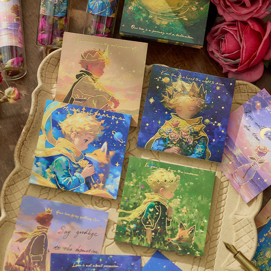 日暮星辰全烫金三享装便签本