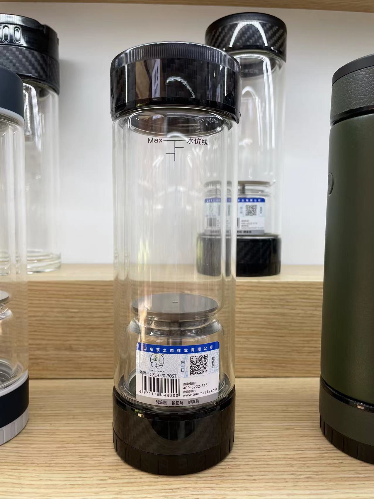 双层玻璃茶水分离泡茶水杯高端