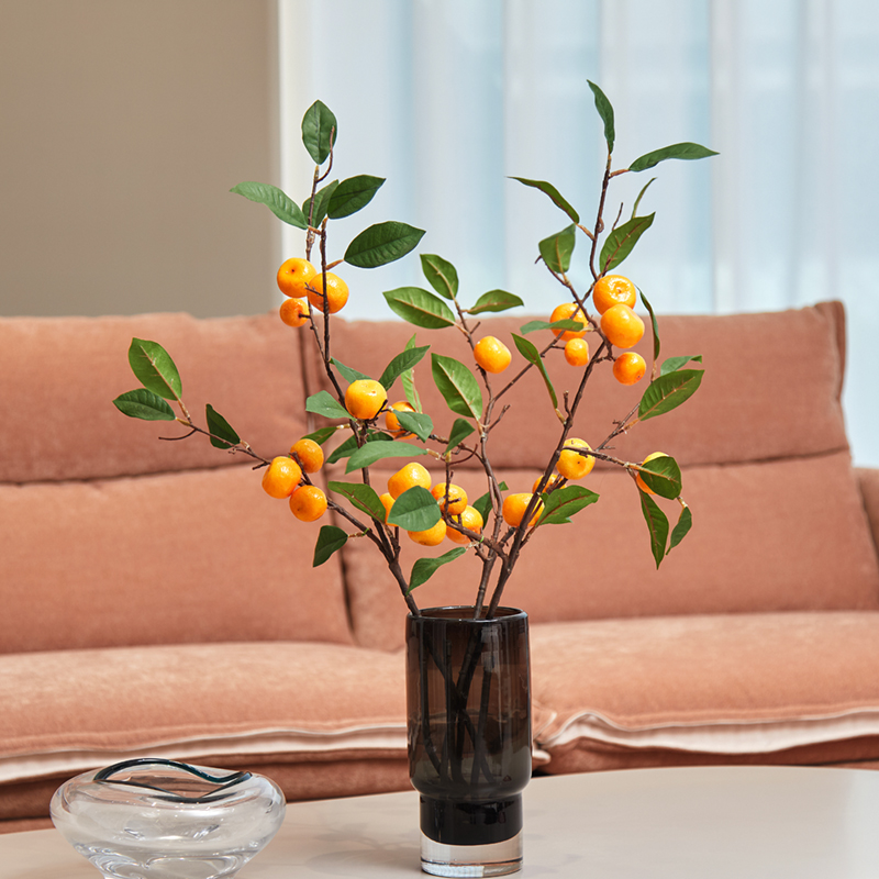 仿真迷你假橘子乔迁新居花艺摆件