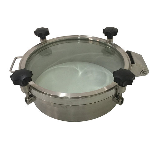 玻璃盖不锈钢人孔，糖化罐卫生容器透明人孔 Sanitary Manhole