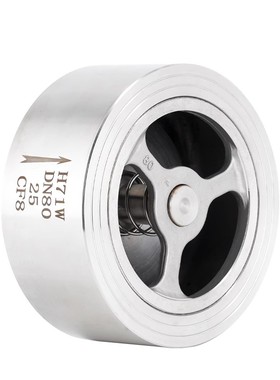 304不锈钢H71W对夹式光面止回阀软密封止逆单向阀光亮卫生级