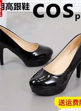 原神甘雨cos雷神刻晴王小美cosplay白色高跟鞋黑色秘书lolita女仆