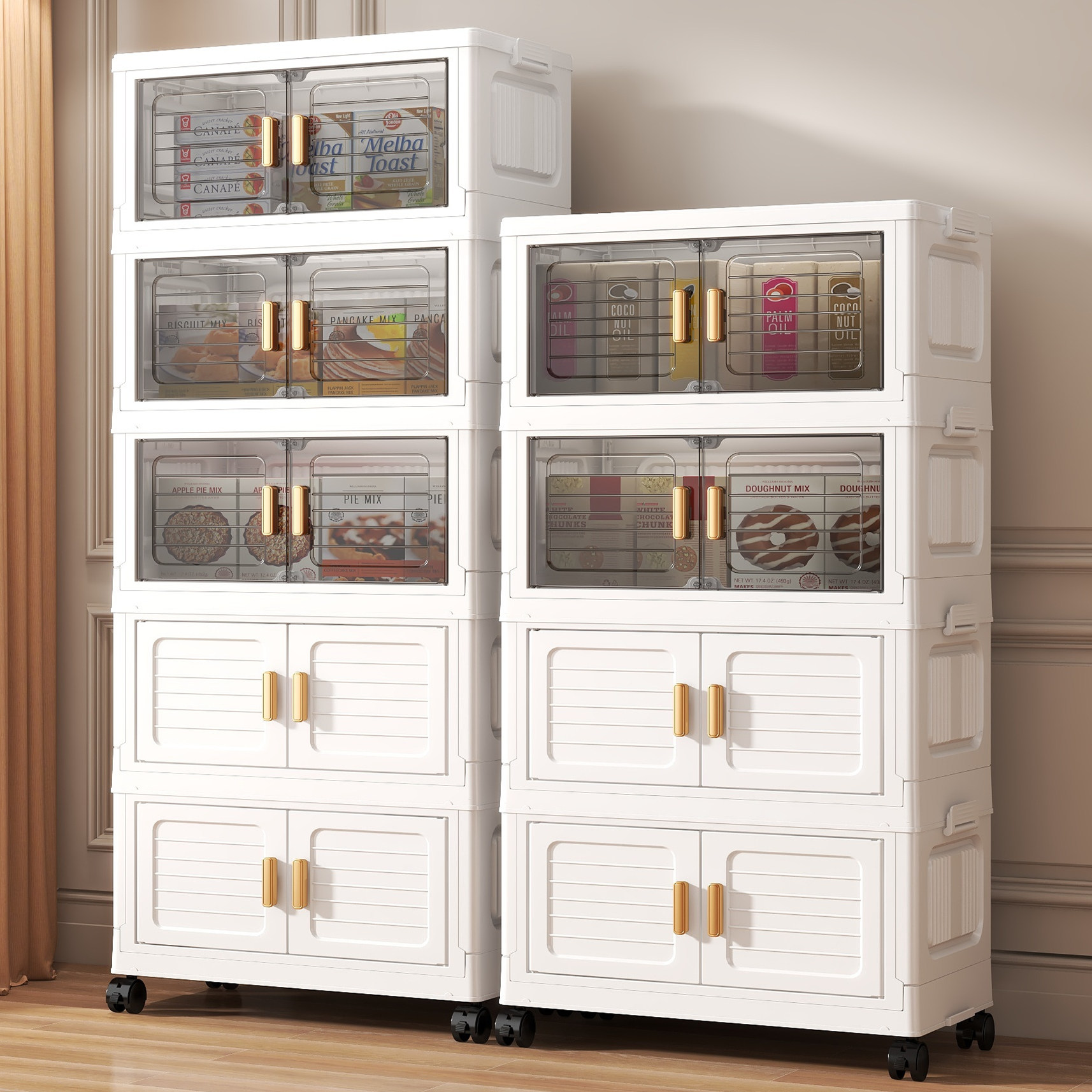 多层收纳柜储物柜家居防尘免安装收纳箱简易厨房橱柜玩具零食柜子,收纳整理,收纳柜,淘宝优惠券,粉丝福利购,淘宝优惠卷