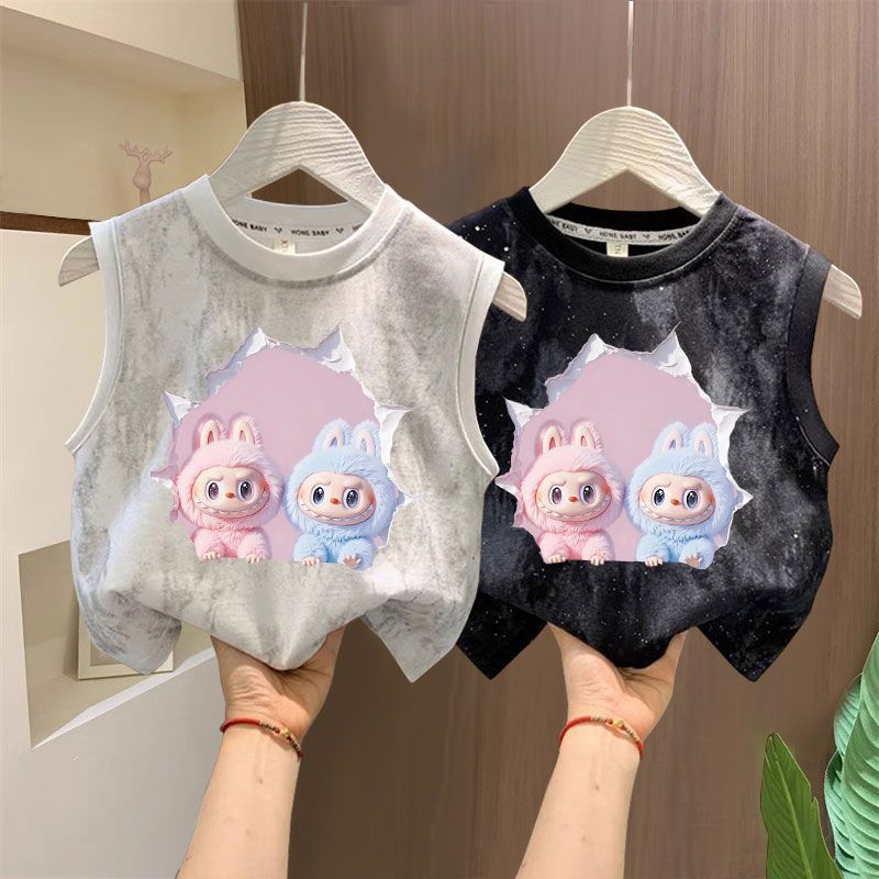 男女童日系休閑純棉扎染