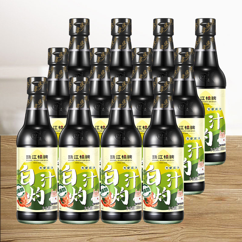 珠江桥牌白灼汁酱油300ml*12瓶