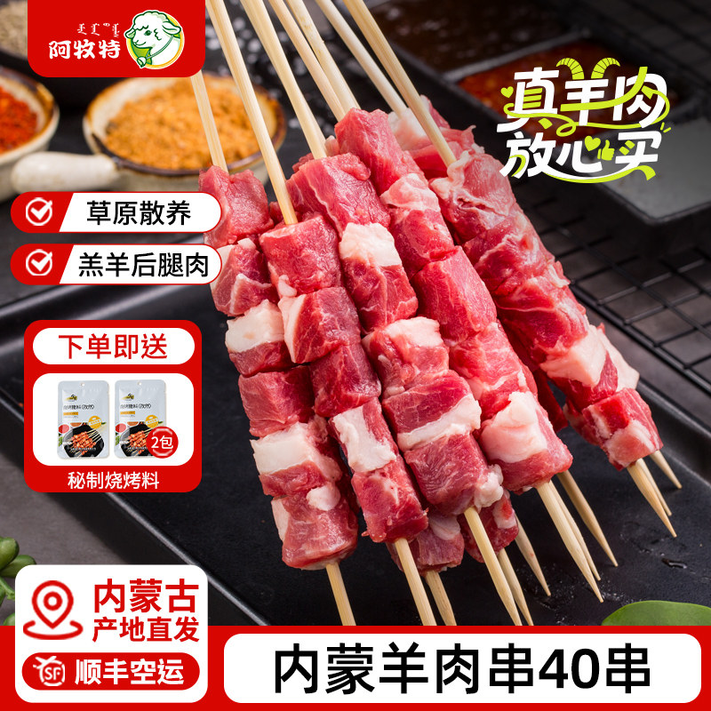 内蒙羊肉串半成品烧烤食材家用户外露营烤串烧烤串串羊肉烤肉商用