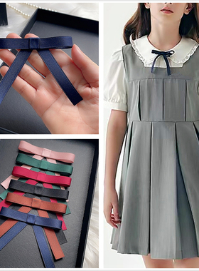 女童韩版潮宝宝儿童领结小孩小学生演出表演蝴蝶结连衣裙礼服领花