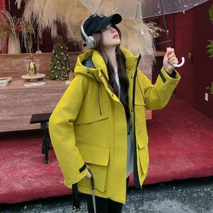 时尚ZHUI3155派克羽绒服长女冬中款202新款4小个鸭子高端收腰工装