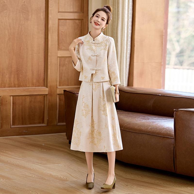 时尚休闲套装20半2春季新款气质优雅外9LB992-035套+身裙女两件套