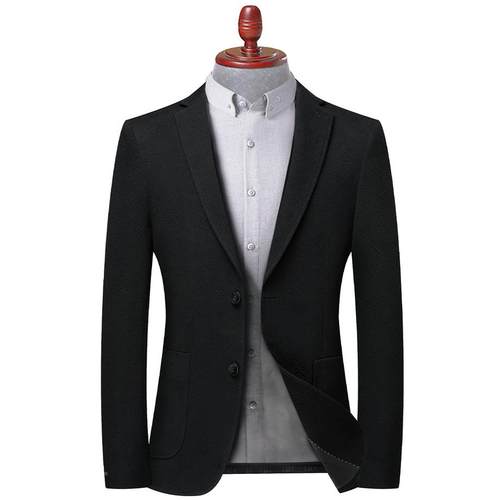 TIT秋冬季休闲西男装外套衣单件羊老毛呢中年男士西服套上装爸爸