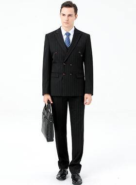 西服套郎装男商务闲纹正装三件17219-17套新婚礼西休装男士秋冬结