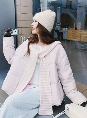 新绒C077-30990羽 绒款服 配帽子