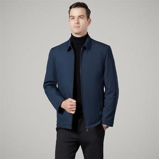 商务休UND闲保暖棉 扣棉袄外套男式 子冬季 老中年翻领棉衣男爸爸装