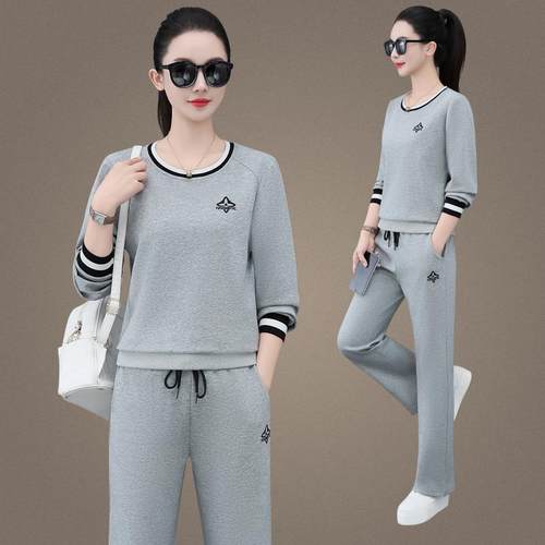 妈秋装卫衣运动休闲套装2妈25新款质减龄中年0女时尚春96511447气