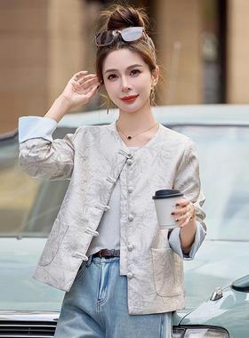 新中式国流风短外套20ZYUO99285年新春秋2今款年行爆款减龄洋气小