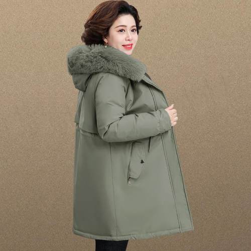 妈妈冬装外套洋气棉衣2025新款老女装秋羽绒98573230年棉服阔冬太