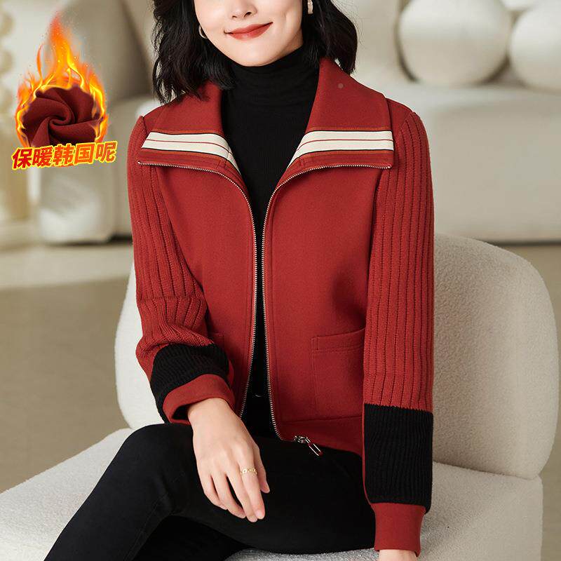 卫秋衣外厚套女冬款202妈3新款加绒加84348208中年妈宽松保暖气质