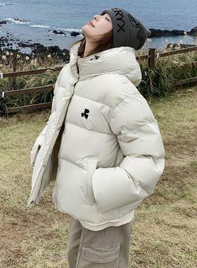 米B126-909白色短绒款羽服女2小025年冬季新款韩系好超看个子白鸭