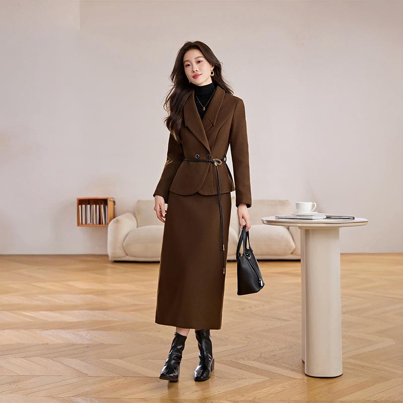 女装时尚休套装20款2闲5冬季新小香风NY1591-1气质外半套裙两件套