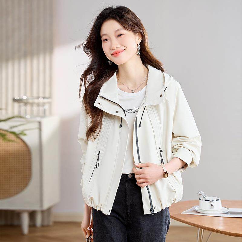 气质连帽个短款外套女ZLI1593Y春秋2气025新款尚百时搭洋小子减龄