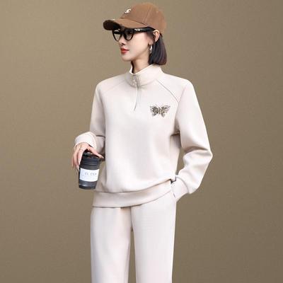 春季尚套装女新款时龄洋气质妈妈减步女8770989士休闲跑两件套