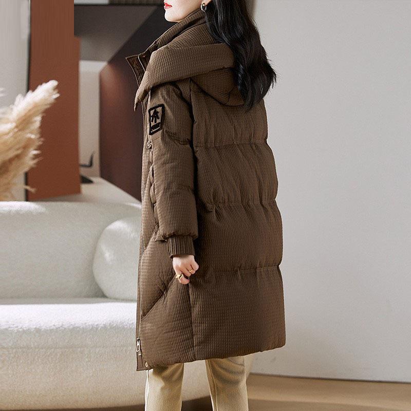 羽绒服女冬ZHANG605季2024新款高时尚中长加款帽可脱卸连厚端保暖