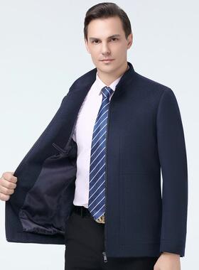 秋男士冬羊毛外套2025新款立88605-OP领闲尚稳重休男时商务中年厚