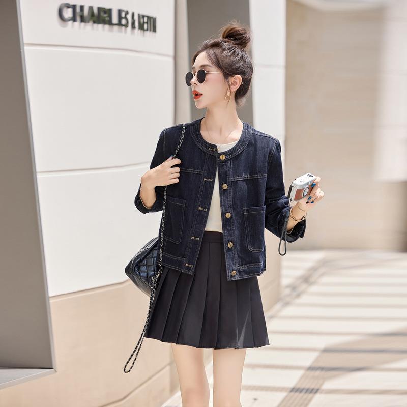 仔外套克女2子02牛5春秋款韩系设计感小个洋气减龄百搭宽ZYI786K