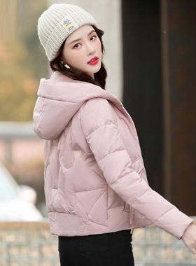 白色绒服短款ZZHANG532024今加羽年冬季新款小个子洋女气厚白鸭绒