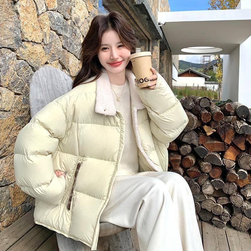 格D034-692子拼接2黄色羽服女冬季新款025火巨好看超的学院绒风90