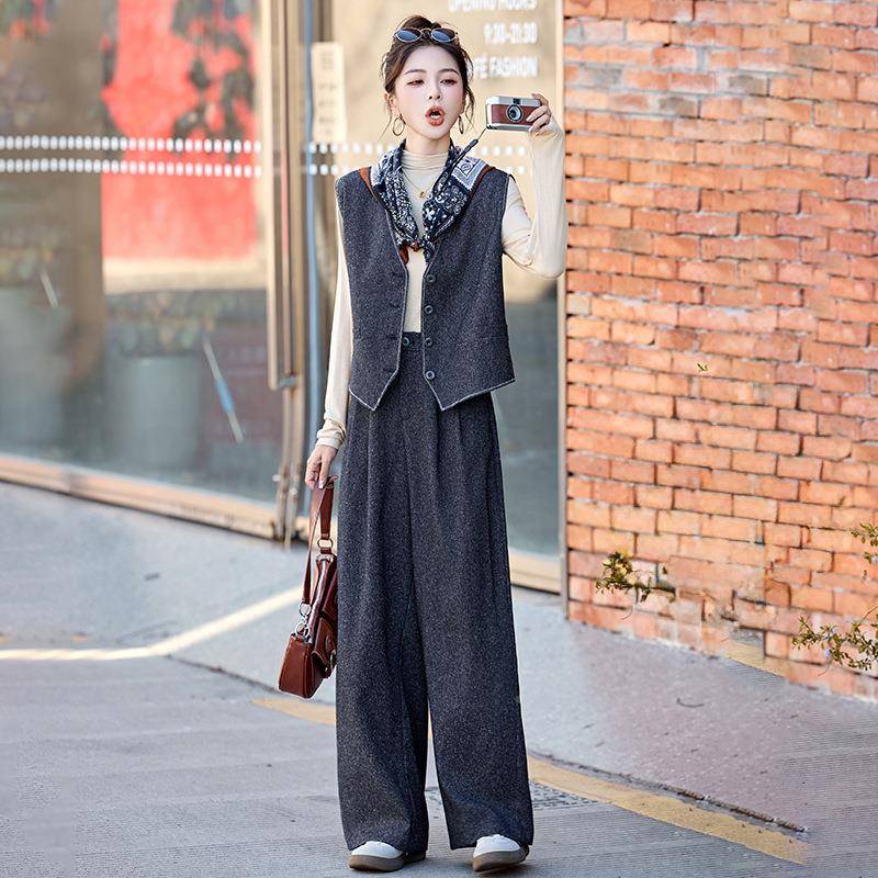 205春秋新款时尚高级御姐气质马ZYI5103J年甲内搭阔腿裤职业装三