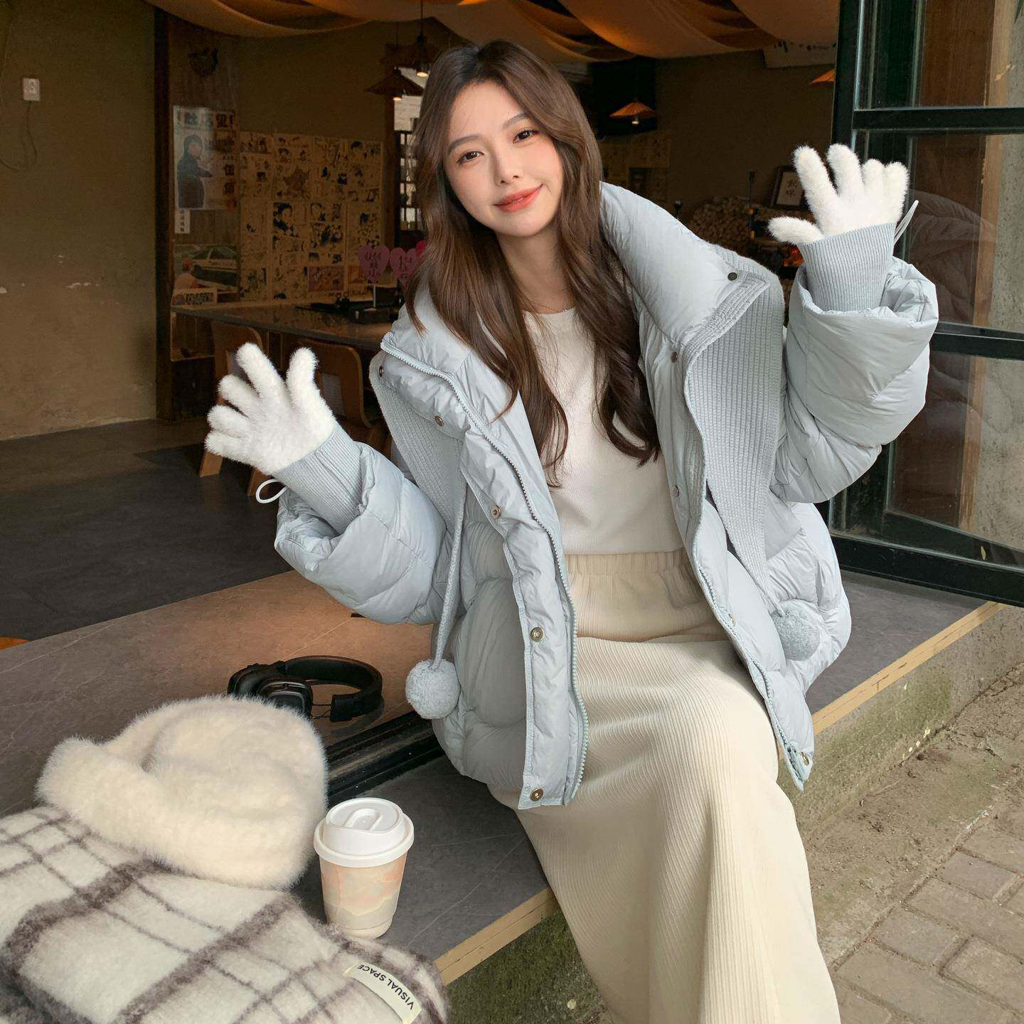短款羽服减c057-782龄学生白鸭绒外女25冬绒季包新款韩系加厚小个