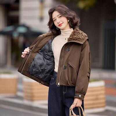 气质羽绒服女冬季款202新5简时尚保暖女装潮HHF68810-流休闲外套F