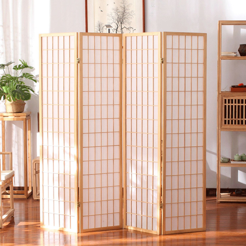 日式实木屏风隔断家用移动挡板折叠遮挡客厅卧室书房店铺酒店玄关