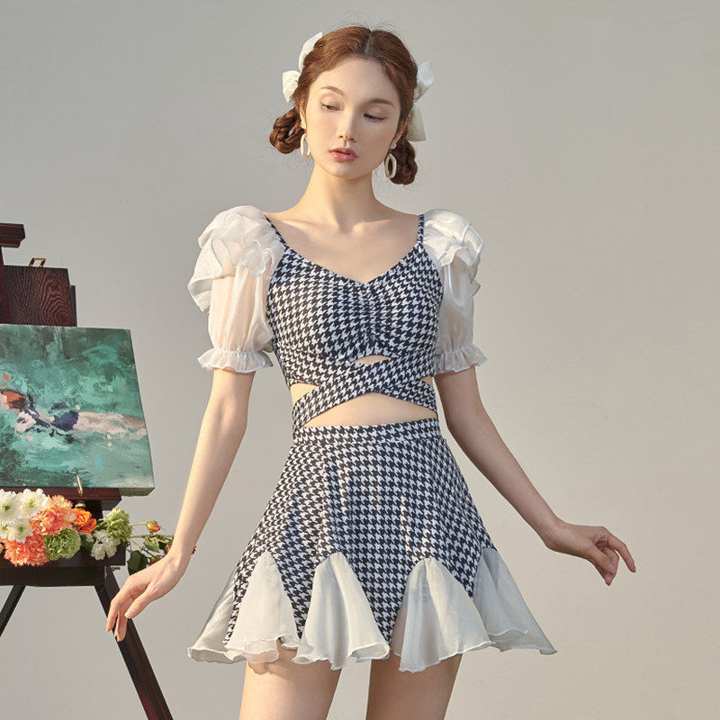 【徐苏苏 宋智雅】2026新款爆款纯欲风遮肚显瘦保守泡温泉泳衣女