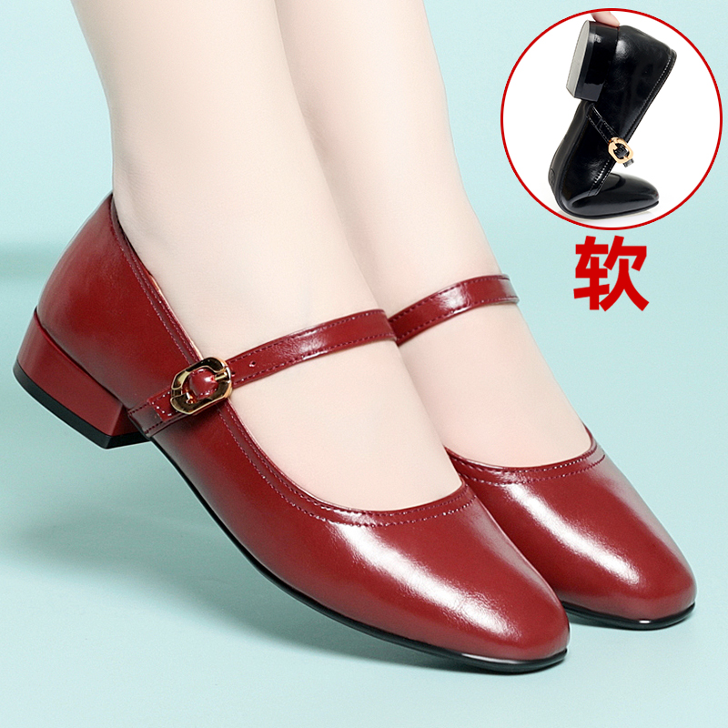 白色小皮鞋单鞋女软皮软底真皮